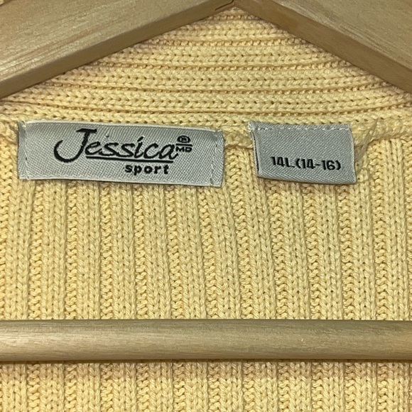 🧥💛 Vintage Jessica Sport Ribbed Knit Cardigan 💛🧥 - Picture 2 of 4
